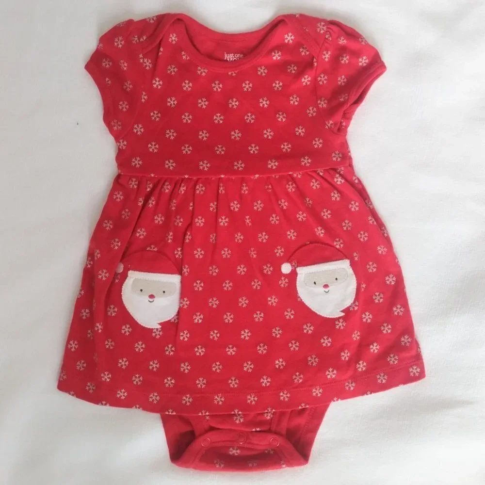 Carters Christmas dress + cardigan set